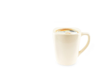 Ceramic Coffee cup on white background ,Clipping path on cup