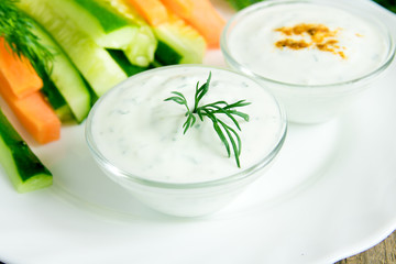 Tzatziki yogurt dip (sauce)