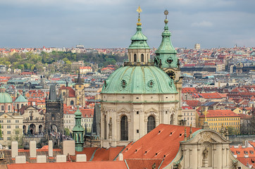 Fototapeta premium Aerial view of Prague (Czech Republic)