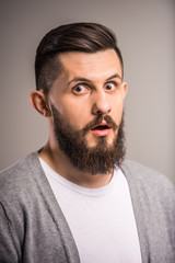 Obraz premium Shocked man