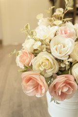 Decorative sweet flower in vase .