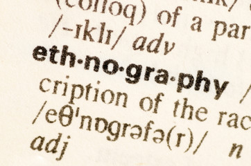 Dictionary definition of word ethnography - obrazy, fototapety, plakaty