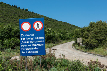 Xenophobic Road Sign