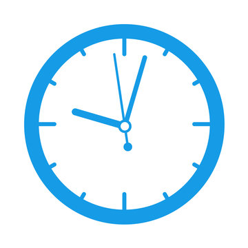 Icono redondo reloj azul
