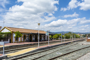 Obraz premium Train station village