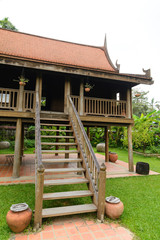 antique Wood house of thailand style