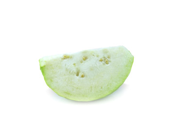 Guava (tropical fruit) on white background