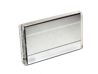 Fototapeta premium aluminum gray case on a white background