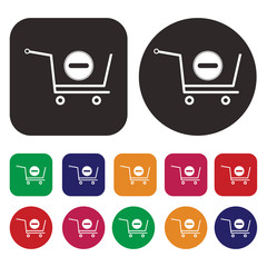 shopping cart icon / trolley icon