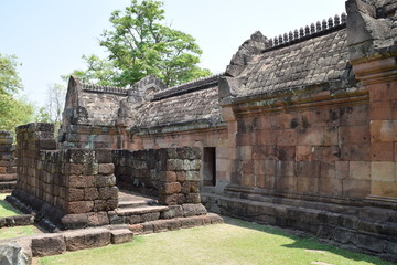 Fototapeta premium Tempelmauer in Phanom Rung