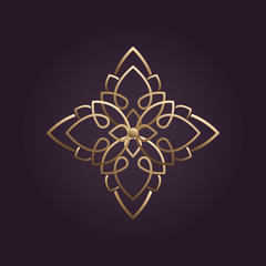 lotus flower logo vector