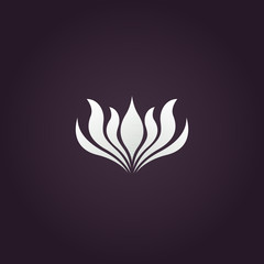 lotus flower logo vector