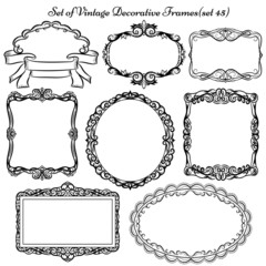 Set of Vintage decorative elements and frames