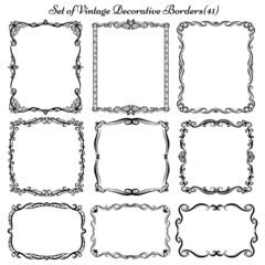 Set of Vintage decorative elements and frames