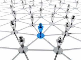 social network concept over the white background