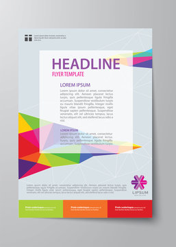 set of business magazine cover , flyer, brochure flat design tem