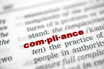 Compliance - rote Schrift