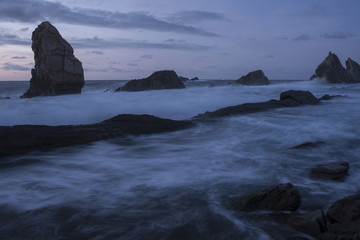 Fototapeta na wymiar seascape sunset, Cantabria, Spain