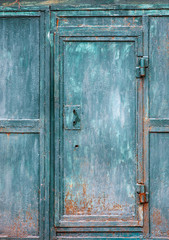 Ancient Cast Iron Door Background