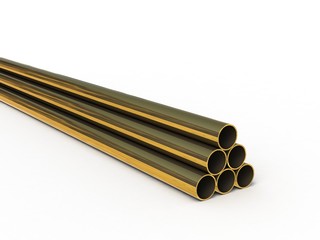 Metallurgical materials on a white background