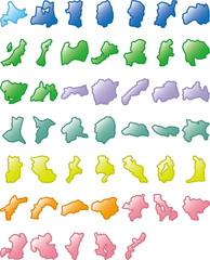 日本　都道府県アイコン