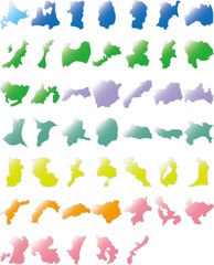 日本　都道府県アイコン