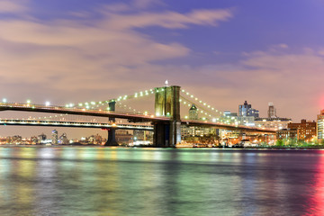 Fototapeta na wymiar Brooklyn Bridge and East River