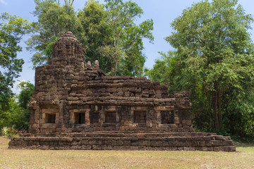 Fototapeta na wymiar Hindu sanctuary situated name Tamuen stone castle