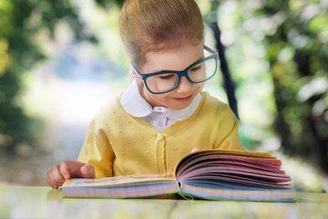 reading a book