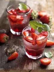 Summer strawberry drink