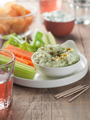 assorted fresh vegetables with dip