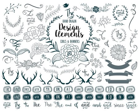 Hand Drawn Vector Elements 