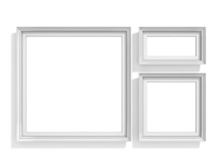 Blank picture frames. Golden rectangular ratio