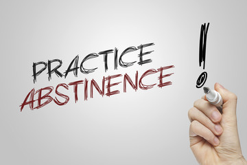 Hand writing practice abstinence