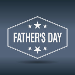 father's day hexagonal white vintage retro style label