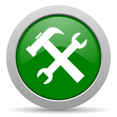 Fototapeta premium tool green glossy web icon