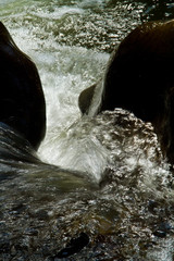 Closeup shot of water movement from a river