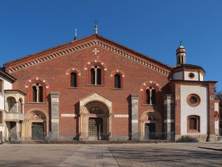 Fototapeta na wymiar Sant Eustorgio Church in Milan, Italy.