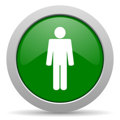 male green glossy web icon