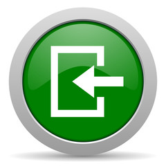 enter green glossy web icon