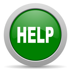 help green glossy web icon