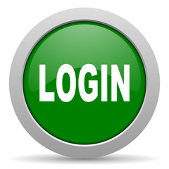 login green glossy web icon