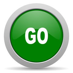go green glossy web icon