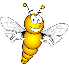 abeille souriante vecteur