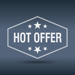 hot offer hexagonal white vintage retro style label