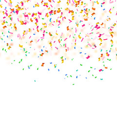Background with confetti. Sample for your festive design. Vector