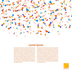Fototapeta premium Vector background with color confetti.