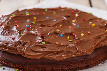 chocolate cake with coffee butter cream