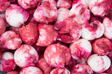 manila tamarind fruit red pink sweet taste seed concept