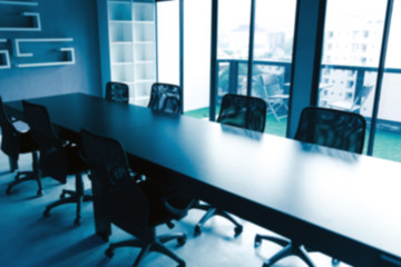 blurred background of of  table and chairs with sun light in mee